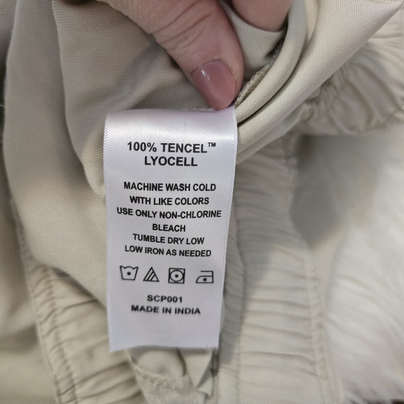 NWT Quince Vintage Wash Tencel Drawstring Cargo Pants - Picture 12 of 13